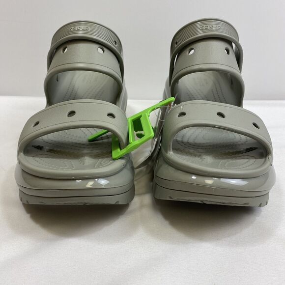 Crocs Strapped Beach Sandal Men\'s 12 Gray Mega Crush Platform Preppy Camp Clog main image 8